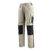Mascot Broek met kniezakken 12679 Lichtkhaki/zwart Maat 76C52