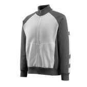 Mascot Sweatshirt met rits 50565 Wit/donkerantraciet Maat XS
