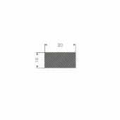 MOSRUBBER RECHTHOEKIG 20X10MM