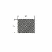 MOSRUBBER RECHTHOEKIG 25X20MM