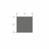 MOSRUBBER RECHTHOEKIG 25X25MM