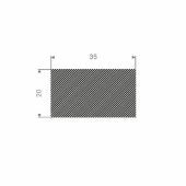 MOSRUBBER RECHTHOEKIG 35X20MM
