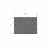 MOSRUBBER RECHTHOEKIG 35X25MM