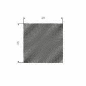 MOSRUBBER RECHTHOEKIG 35X35MM