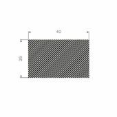 MOSRUBBER RECHTHOEKIG 40X25MM