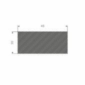 MOSRUBBER RECHTHOEKIG 45X20MM
