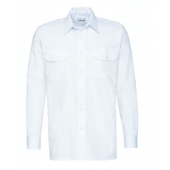 . Herenoverhemd Lange Mouw Me We Ar Edwin Vaste Epaulet. Wit Mt 45/46 WIT MT 45/46