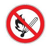 Brady Pictogram Pic 201 Roken En Open Vuur Verboden Dia 200Mm