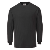 Portwest Vlamvertragend anti-statisch lange mouw T-shirt BLACK mt LARGE