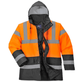 Portwest Hi-Vis Parka S467 Oranje/Zwart Maat 4XL