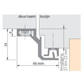 Alprokon Inbraakprofiel Buitendraaiend, Terugligging 21-23 MM 3T23 Alu Line