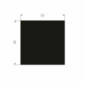 RECHTHOEKIGSNOER VOLRUBBER 20X20MM