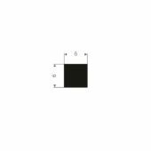 RECHTHOEKIGSNOER VOLRUBBER 6X6MM