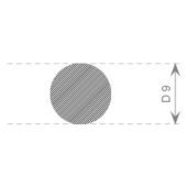 RONDSNOER MOSRUBBER 9MM EPDM ZWART