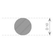 RONDSNOER MOSRUBBER 10MM EPDM ZWART