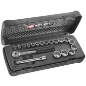 Facom Set 3/8" van 12-kantdoppen van 7 tot 24mm J.161-1P12