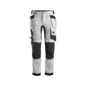 Snickers Allroundwork, Stretch Werkbroek Met Hols Terzakken  6241 Wit/zwart Mt 196 WIT/ZWART MT 196
