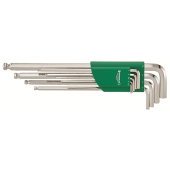 STAHLWILLE SET LANGE INBUSSLEUTELS KOGELKOP