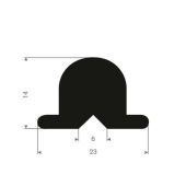 STOOTPROFIEL 23X14MM EPDM