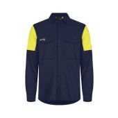 Tranemo Workwear Overhemd 577486 Geel/Marineblauw Maat 4XL