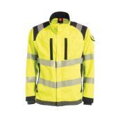 Tranemo Workwear Softshell Jack 514595 Geel/Marineblauw Maat S