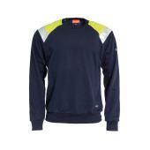 Tranemo Workwear Sweater 637589 Geel/Marineblauw Maat XXS