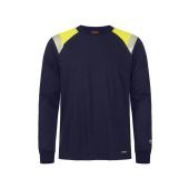 Tranemo Workwear T-shirt met lange mouwen 637289 Geel/Marineblauw Maat M