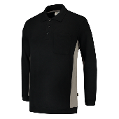 Tricorp Polosweater Bicolor Borstzak 302001 Black/Grey Maat XS