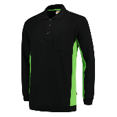 Tricorp Polosweater Met Borstzak 302001 Black/Lime Maat 7XL