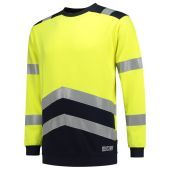 Tricorp Sweater Multinorm Bicolor 303002 Fluor Yellow-Ink Maat XS