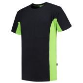 Tricorp T-shirt Bicolor Borstzak 102002 Black-Lime Maat S