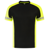 Tricorp T-Shirt Reflective Redefined Zwart/Fluorgeel Maat L