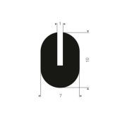 U-PROFIEL AFGEROND EPDM 1X7X10MM