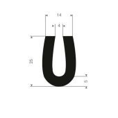 U-PROFIEL AFGEROND EPDM 4X14X25MM