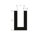 U-PROFIEL EPDM 2X6X12MM