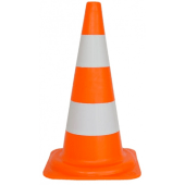 Trip Verkeerskegel Oranje Met Witte Reflector Strepen 50cm